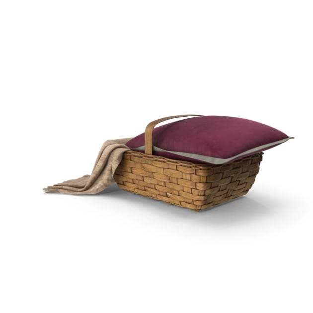 ساعت دیواری و رومیزی | آینه های دکوراتیو | لوستر و آباژور | و آکسسوریهای لوکس خانگی Basket with Pillow - Image 3