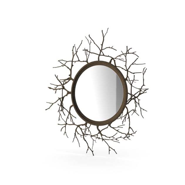 Round Twig Mirror