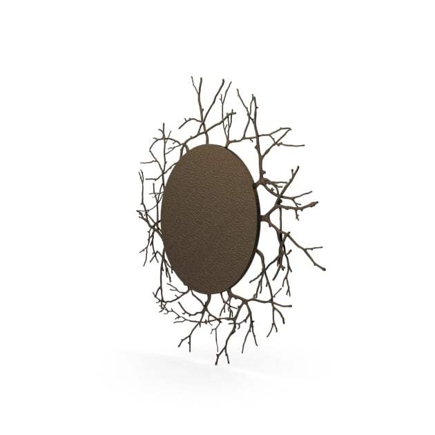 ساعت دیواری و رومیزی | آینه های دکوراتیو | لوستر و آباژور | و آکسسوریهای لوکس خانگی Round Twig Mirror - Image 3